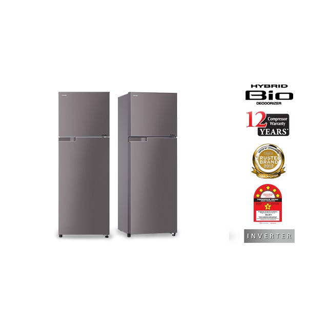 Toshiba 330L 2-Door Inverter Refrigerator GR-T39MBZ(DS) | Shopee Malaysia