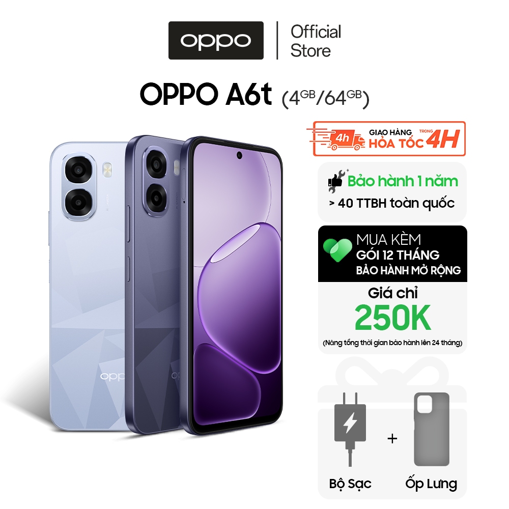 Điện thoại OPPO A6t 4GB/64GB có NFC - Hàng chính hãng, nguyên seal chưa kích
