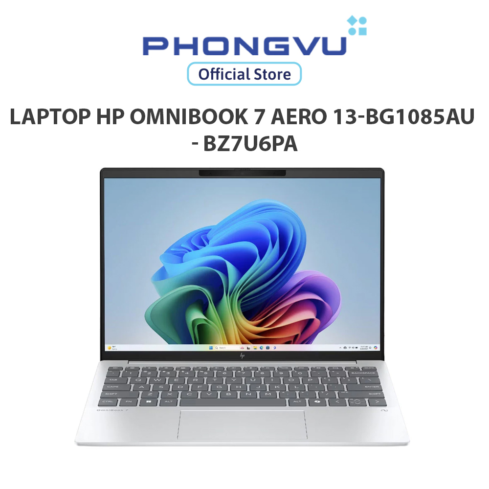 Laptop HP OmniBook 7 Aero 13-bg1085AU - BZ7U6PA (Ryzen AI 7 350/ 16GB/ 512GB/ Windows 11 + Office + Microsoft) - Bảo hành 12 tháng