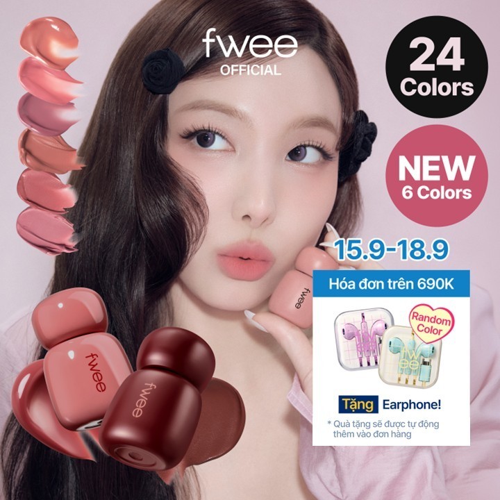 (NEW 6 Colors) fwee Rose Obsession Stay-fit Lip Tint (24 Màu) | Shopee Việt Nam