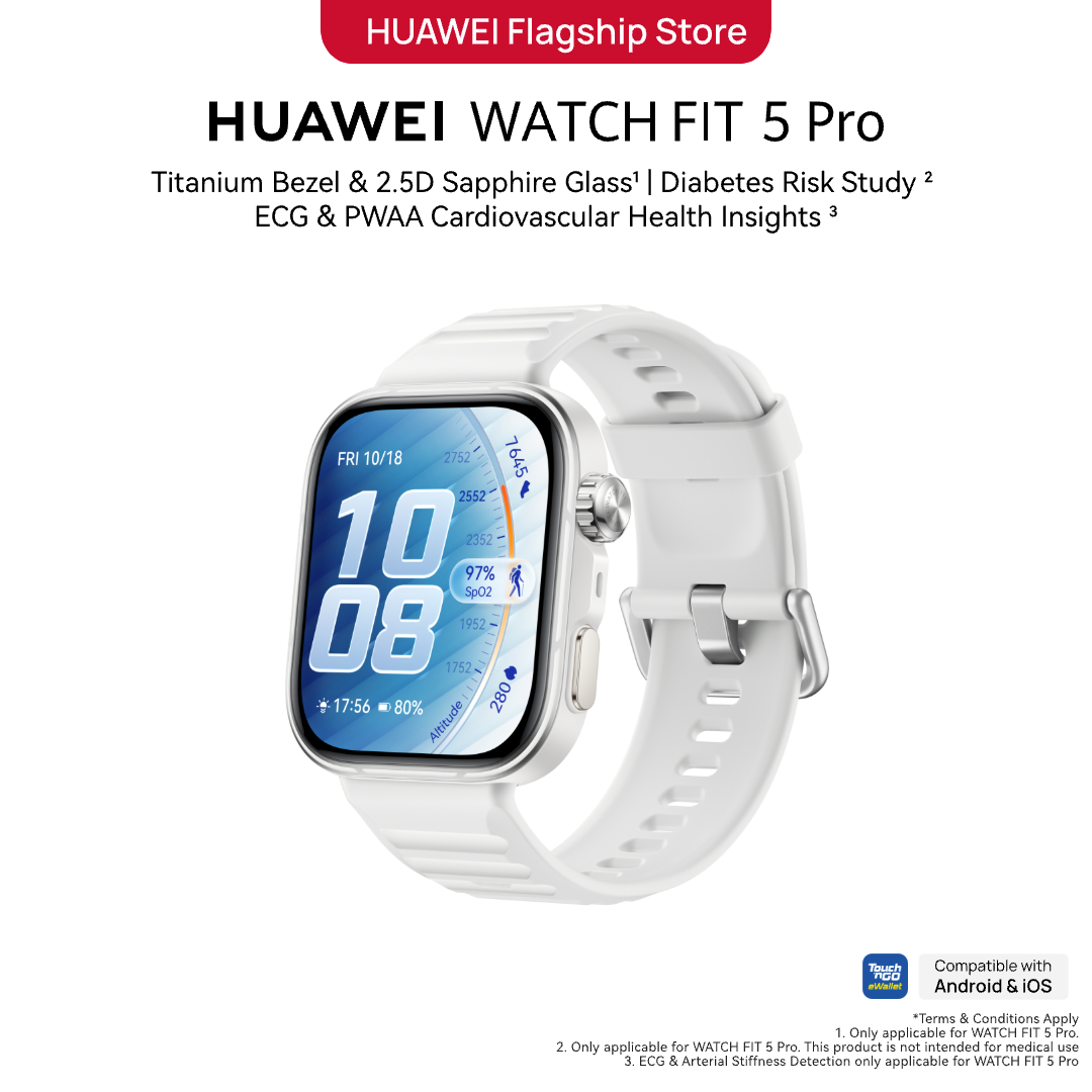 [Live Special] HUAWEI WATCH FIT 5 Series Smartwatch | Titanium Bezel & 2.5D Sapphire Glass* | Diabetes Risk Study | ECG & PWAA Cardiovascular Health Insights | Mini-workout