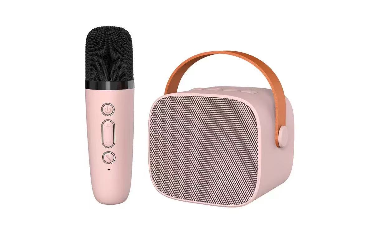 Loa Bluetooth Loa Karaoke Mini K1 Sạc Pin Không Dây Âm Thanh Hay Bass Chuẩn Tặng Kèm 2 Míc Hát