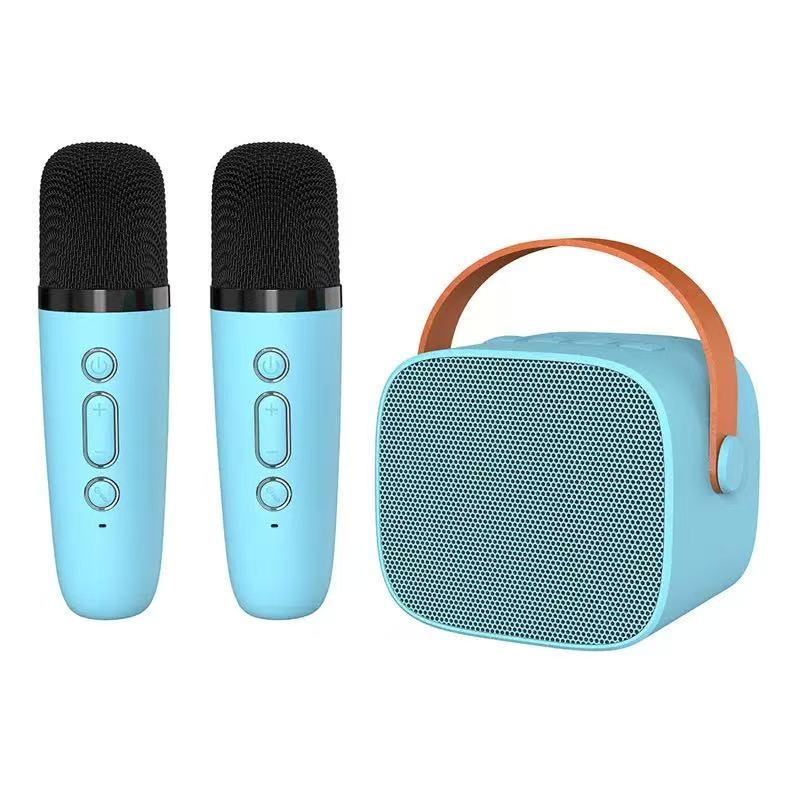 Loa Bluetooth Loa Karaoke Mini K1 Sạc Pin Không Dây Âm Thanh Hay Bass Chuẩn Tặng Kèm 2 Míc Hát