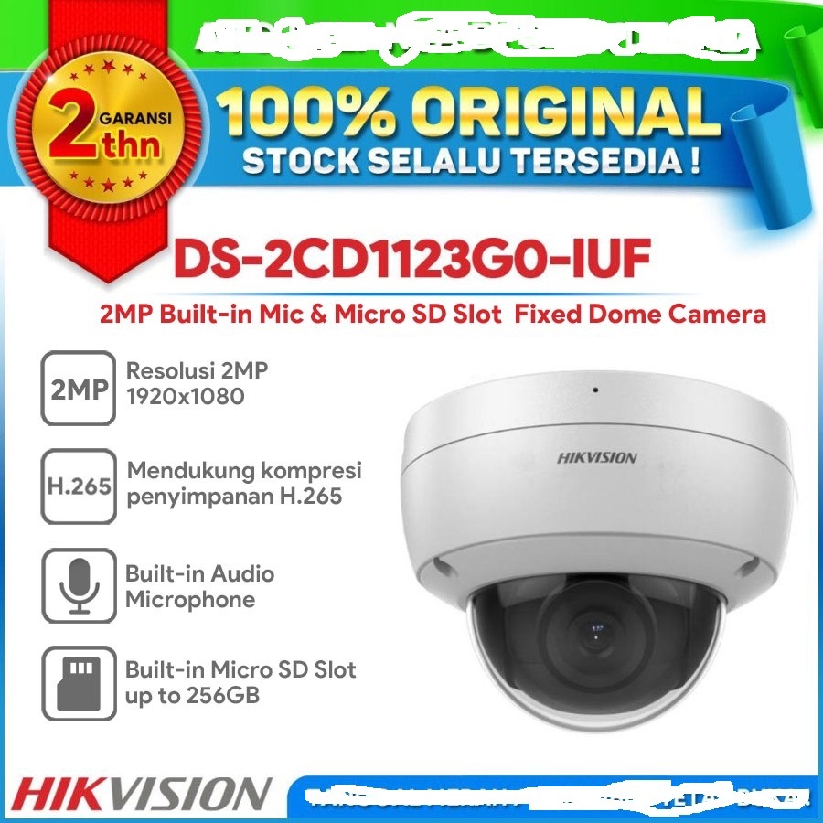 Camera IP 2.0MP HIKVISION DS-2CD1123GO-IUF, KHE THẺ NHỚ,ÁP ĐIỆN THOẠI | Shopee Việt Nam