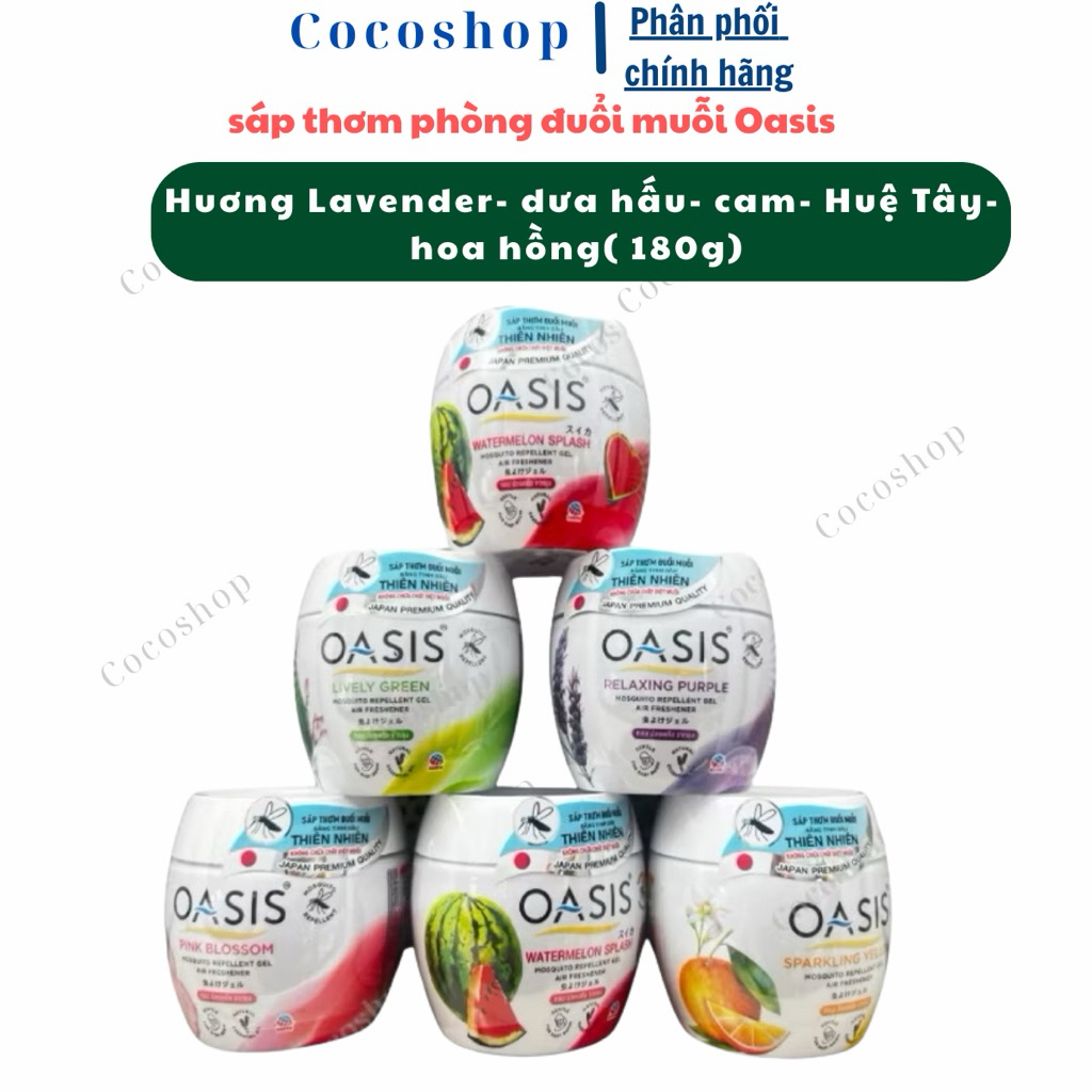 Sáp Thơm phòng đuổi muỗi OASIS đủ mùi 180g | Shopee Việt Nam