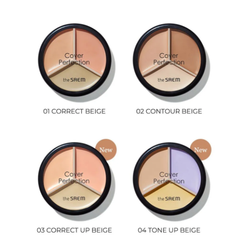 Che khuyết điểm triệt sắc The Saem Cover Perfection Triple Pot Concealer