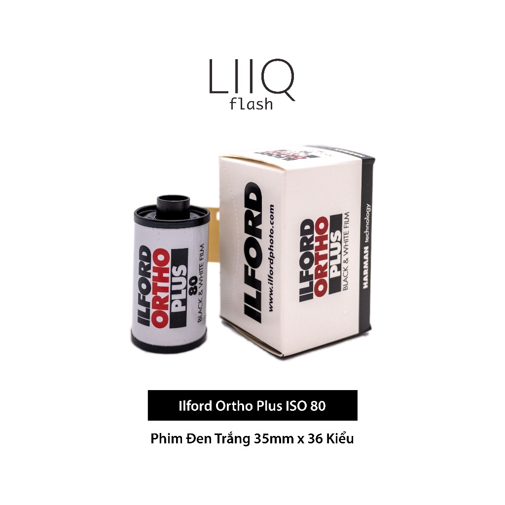 Phim Ilford Ortho Plus ISO 80, Đen Trắng B&W, 135/35mm x 36 Kiểu, Out Date Nhẹ Cho Máy Chụp Ảnh Film - LIIQ Flash | Shopee Việt Nam