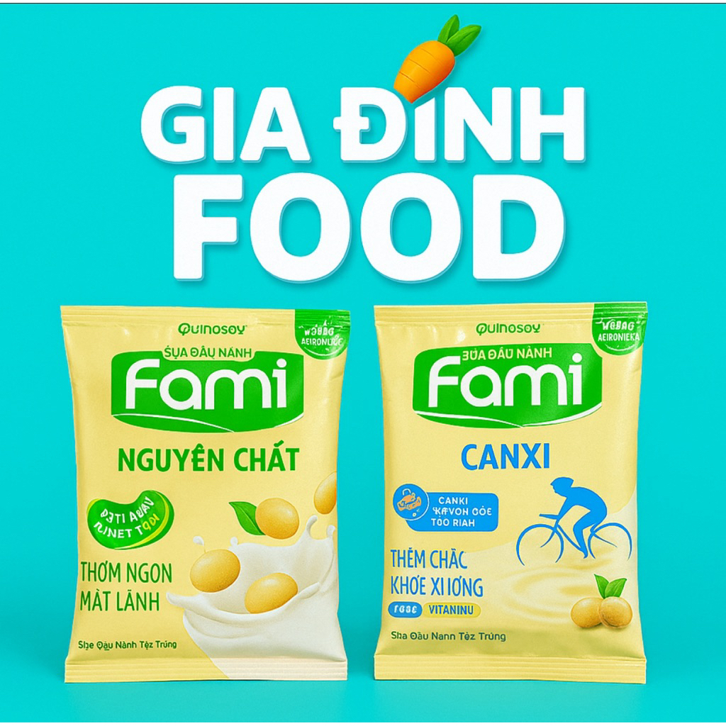 Sữa đậu nành Fami nguyên chất/ Canxi 200ml | Shopee Việt Nam