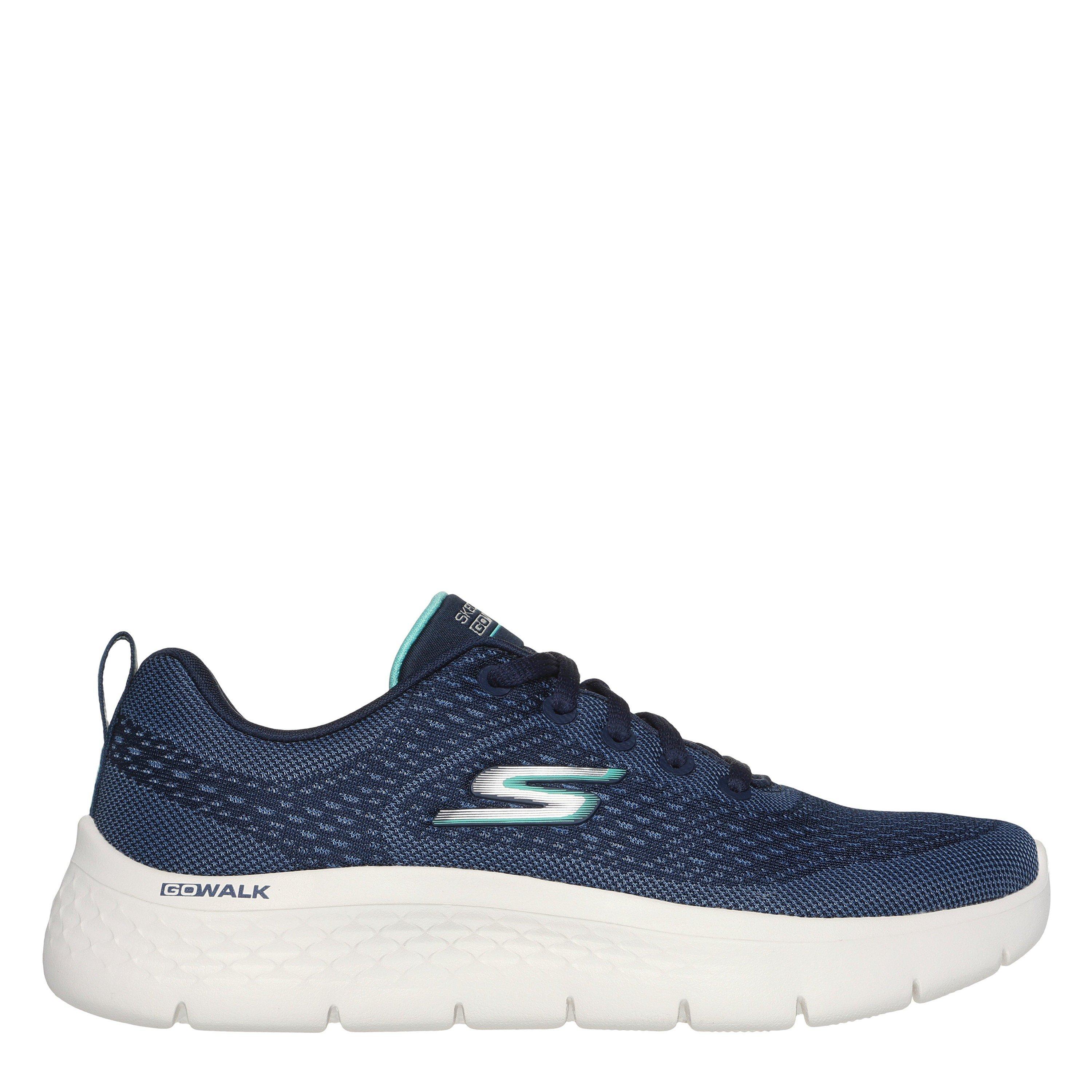 Skechers Womens Women's Go Walk Flex Runners (Navy Turquoise) - Sports Direct