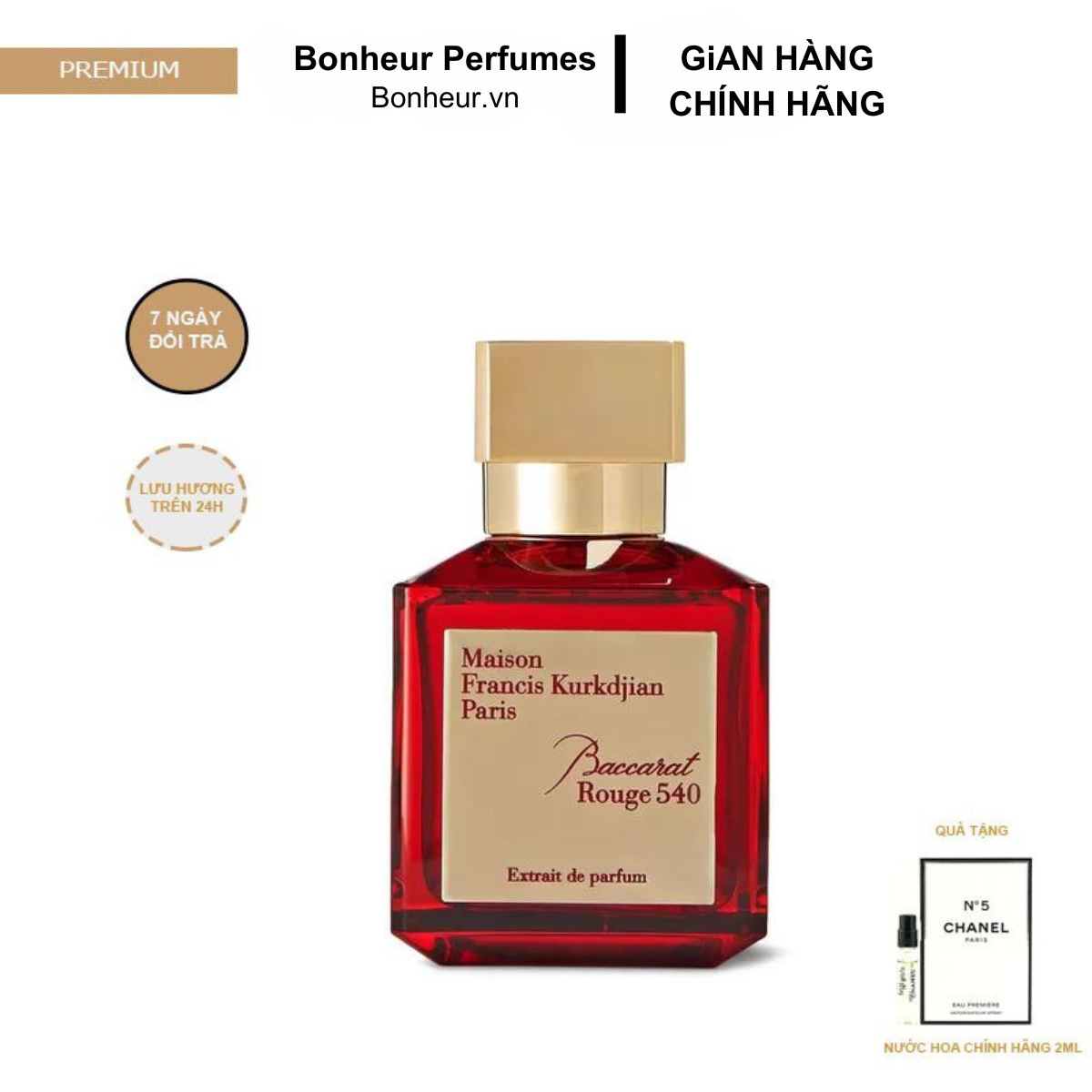 Nước Hoa Nữ Nước Hoa Maison Francis Kurkdjian MFK Baccarat Rouge 540 EDP 70ml - Lưu Hương 12H