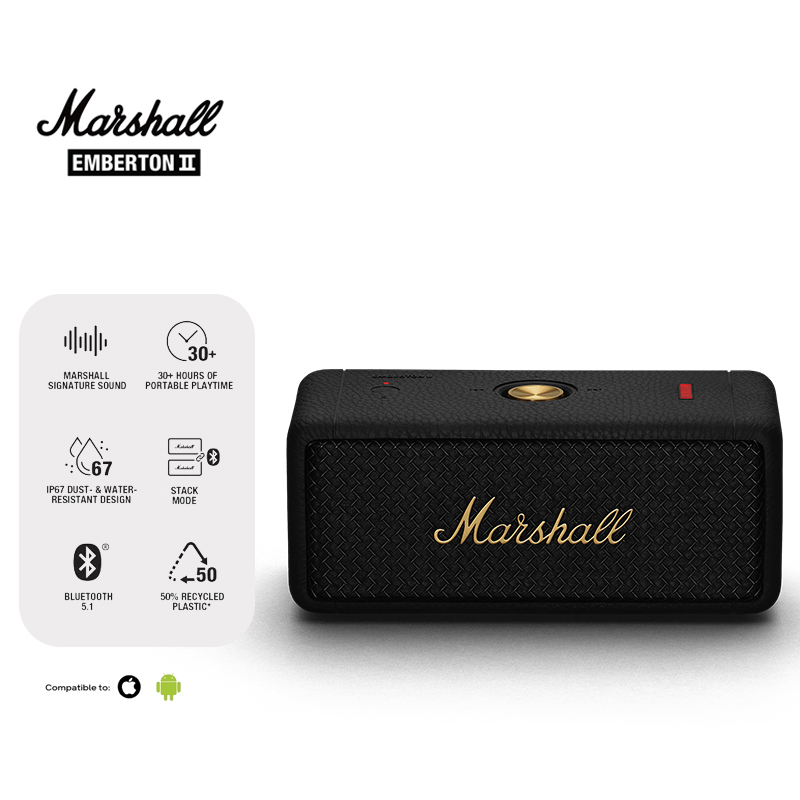 Marshall Kilburn II/Emberton II Bluetooth Speaker-pembesar suara bluetooth tanpa wayar portable speaker kalis air luar Speaker Audio rumah
