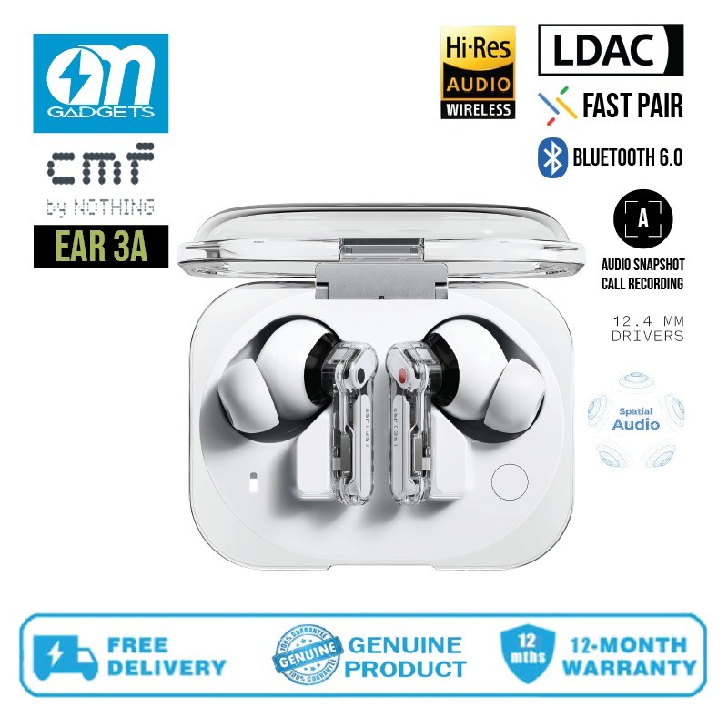 [2026]Nothing Ear (3a)  45dB Hybrid ANC Earbud 12mm Driver with Hi-Res Audio6 Mics Dual Connection