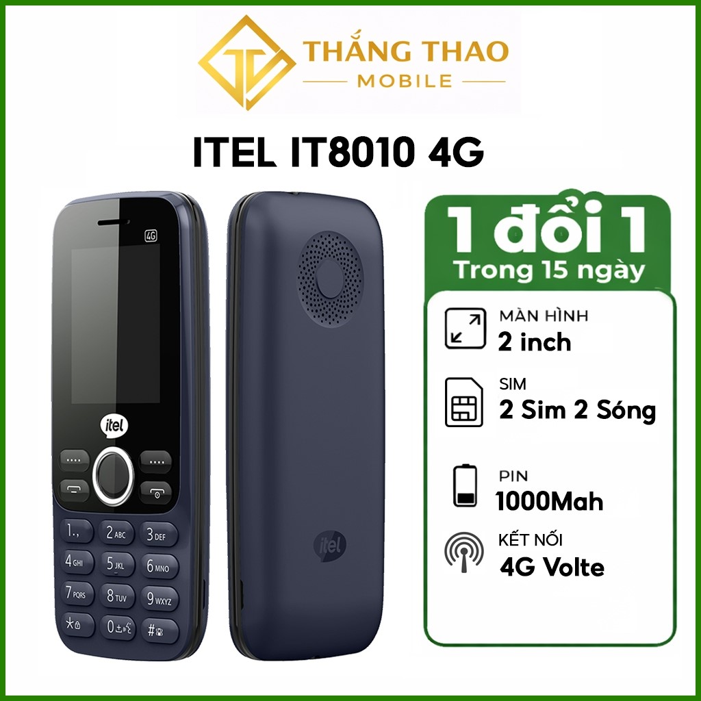 Điện thoại Itel it8010 4G Bàn phím nổi - Hàng chính hãng