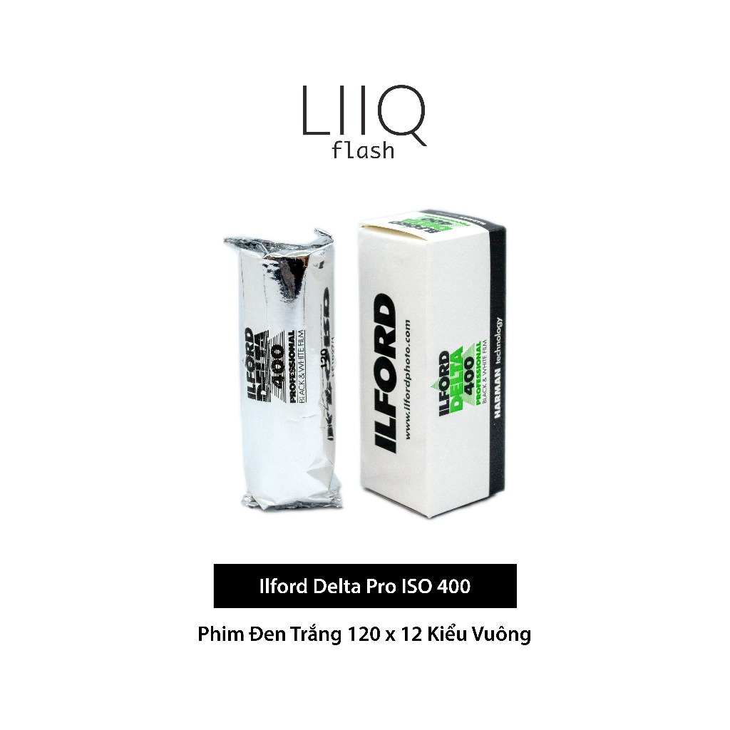 Phim Ilford Delta Pro ISO 400, Đen Trắng B&W, 120 x 12 Kiểu Vuông, In Date Cho Máy Chụp Ảnh Film - LIIQ Flash | Shopee Việt Nam