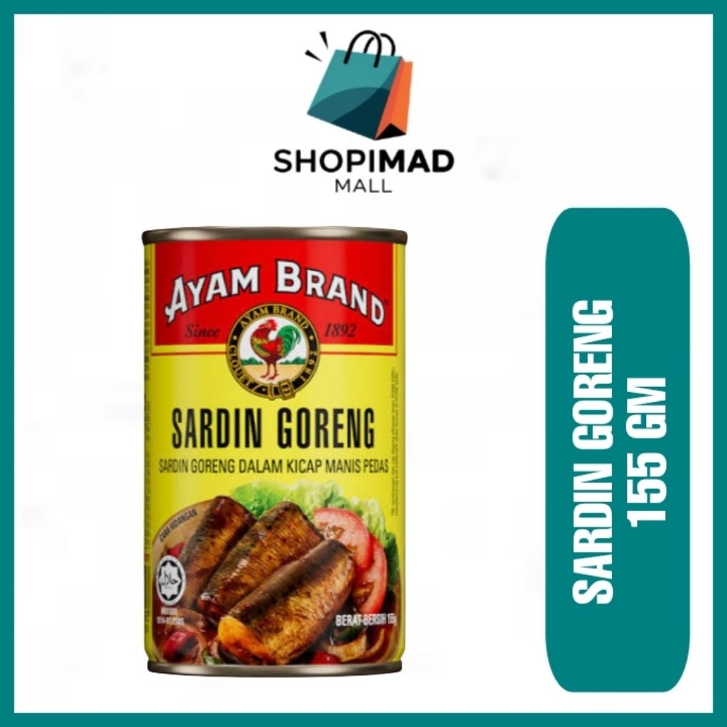 [155GM] AYAM BRAND SARDIN GORENG DALAM KICAP MANIS PEDAS | FRIED SARDINES IN CHILLI SWEET SOYA SAUCE | Shopee Malaysia