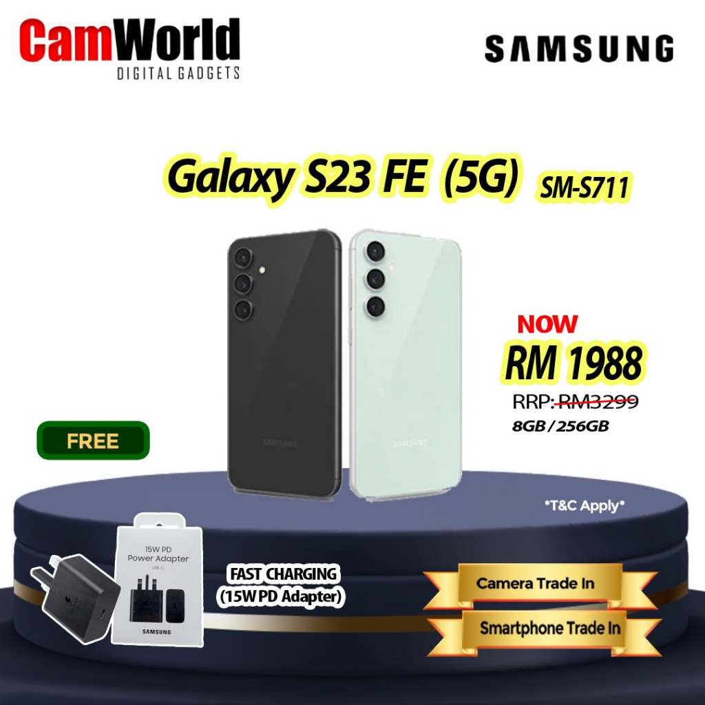 Samsung Galaxy S23 FE 5G ( SM-S711) ( 8GB + 256GB ) With 15w