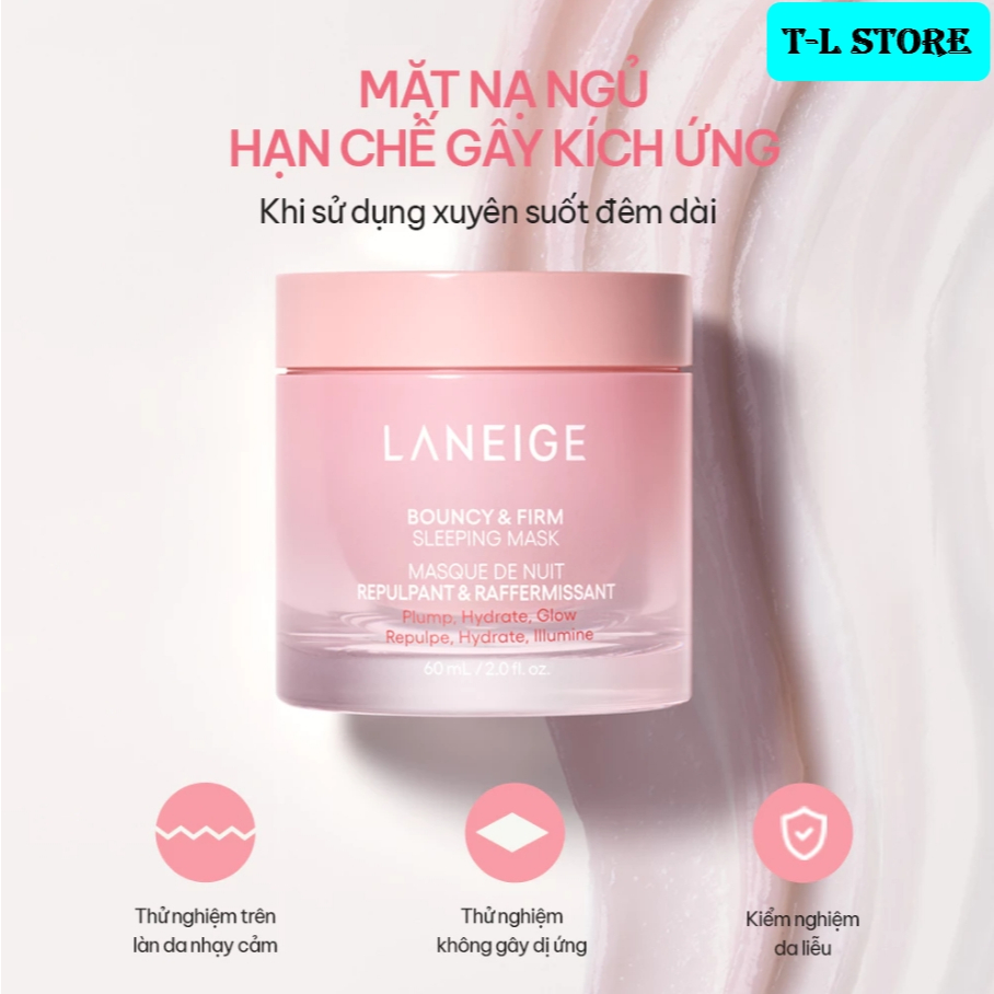 Laneige Bouncy & Firm Sleeping Mask - Mặt Nạ Ngủ tăng cường collagen và làm săn chắc da 10ml | Shopee Việt Nam