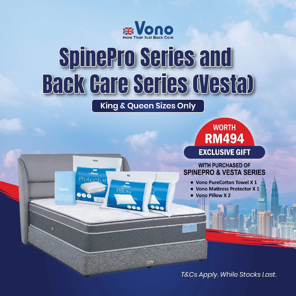 [QUEEN & KING ONLY] Vono Merdeka 2026 Promo (SpinePro 1000, SpinePro2000 and Back Care Vesta Only) | Shopee Malaysia