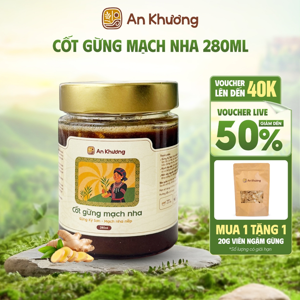 Cốt Gừng Mạch Nha Mật Ong An Khương - Gừng Kỳ Sơn 280ml | Shopee Việt Nam
