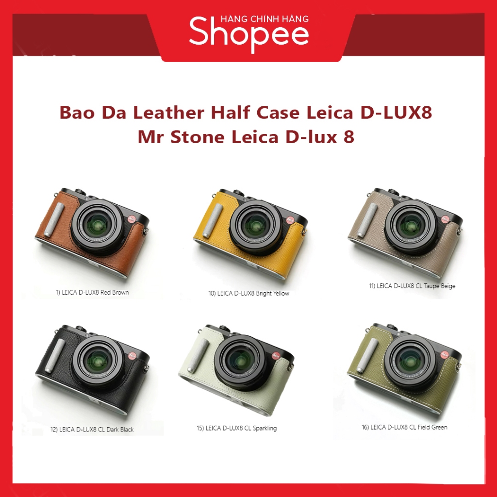 Bao Da Leather Half Case Leica D-LUX8 Mr Stone Leica D-lux 8 | Shopee Việt Nam