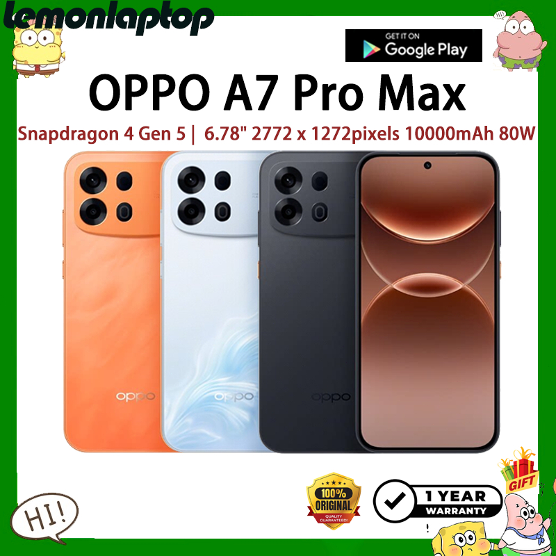 OPPO A7 Pro Max Snapdragon 4 Gen 5 6.78inch 2772 x 1272 pixels AMOLED 10000mAh 80W OPPO A7 Pro Max