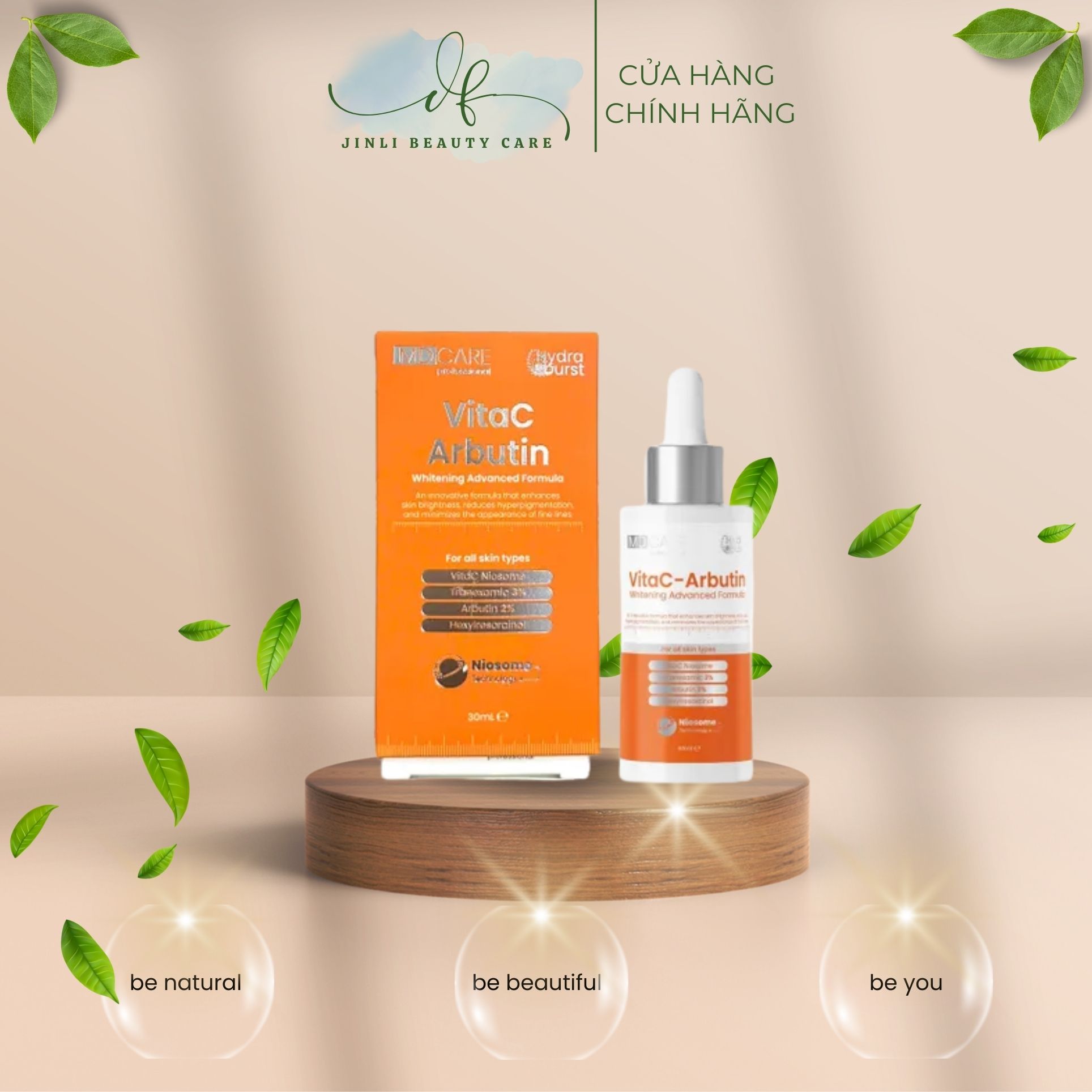 MD Care VitaC-Arbutin Serum 30ml | Whitening Advanced Formula | Hỗ trợ sáng da chống lão hoá