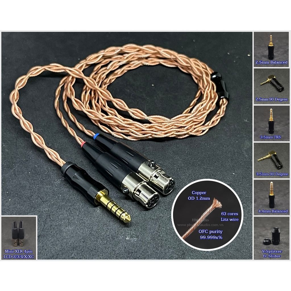 Dây tai nghe đồng OFC 1.2mm tết 4 - Audeze LCD-2, LCD-3, LCD-4, LCD-X, LCD-XC - ZMF headphone - Meze Empyrean | Shopee Việt Nam