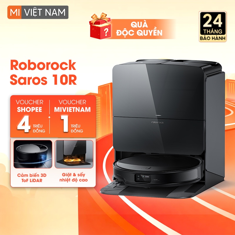 Robot hút bụi lau nhà Roborock Saros 10R - Hàng Chính Hãng, Bản Quốc Tế | Shopee Việt Nam