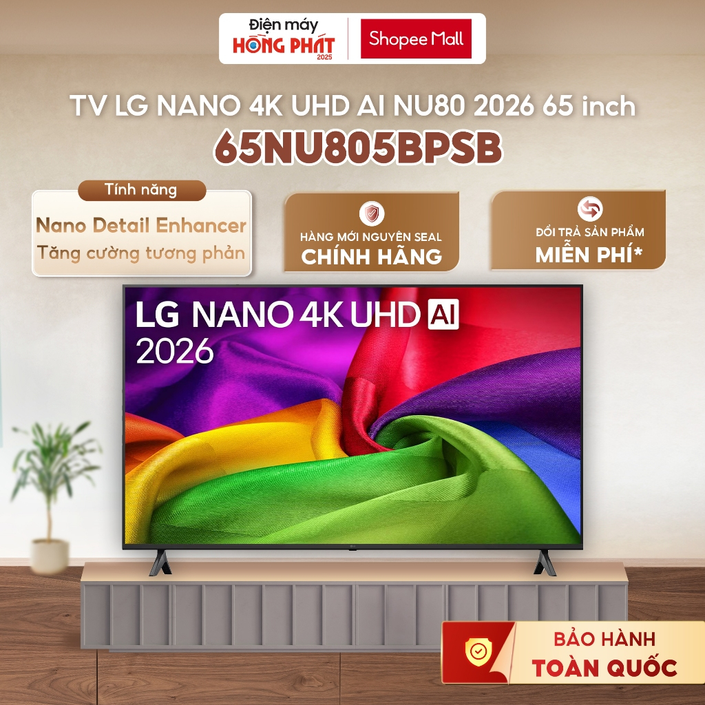 Smart Tivi LG AI UHD 4K 65 Inch 65NU805BPSB [GIAO TOÀN QUỐC] | Shopee Việt Nam