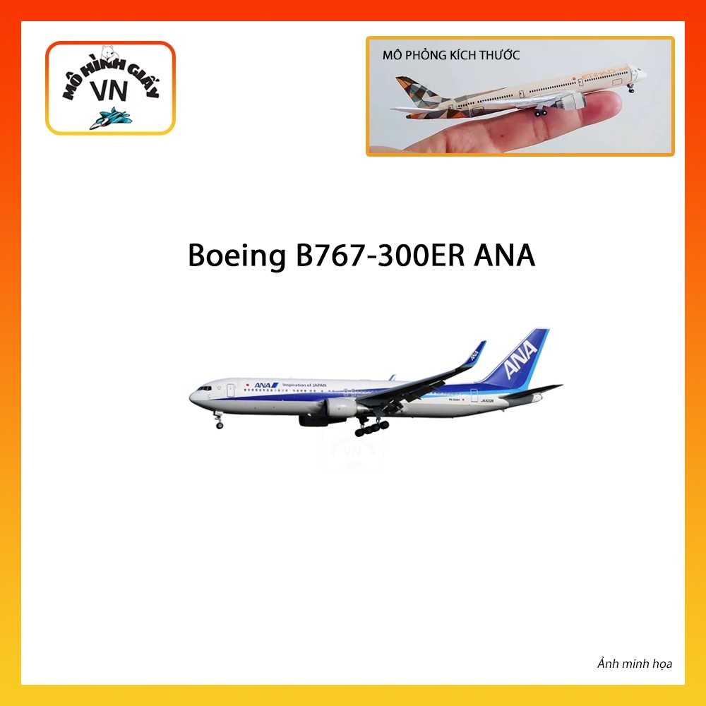 [1:400] Mô Hình Giấy Lắp Ráp Máy Bay Boeing B767-300ER ANA - MohinhgiayVN | Shopee Việt Nam
