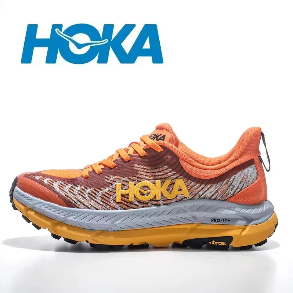 2025 Mới [Chính hãng] Giày chạy bộ HOKA ONE ONE Mafate Speed 4 cho nam và nữ màu xanh nhạt-vàng không trượt bền nhẹ giày thể thao lưới thoải mái