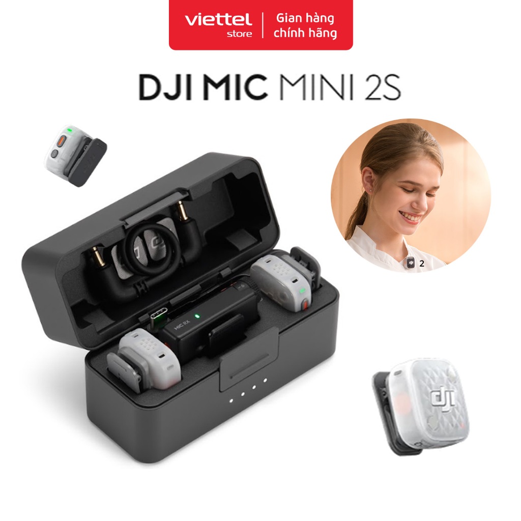 DJI Mic Mini 2S | Không Dây Nhỏ Gọn | Công Nghệ Khử Tiếng Ồn AI | Kết Nối Đa Thế Hệ | Shopee Việt Nam