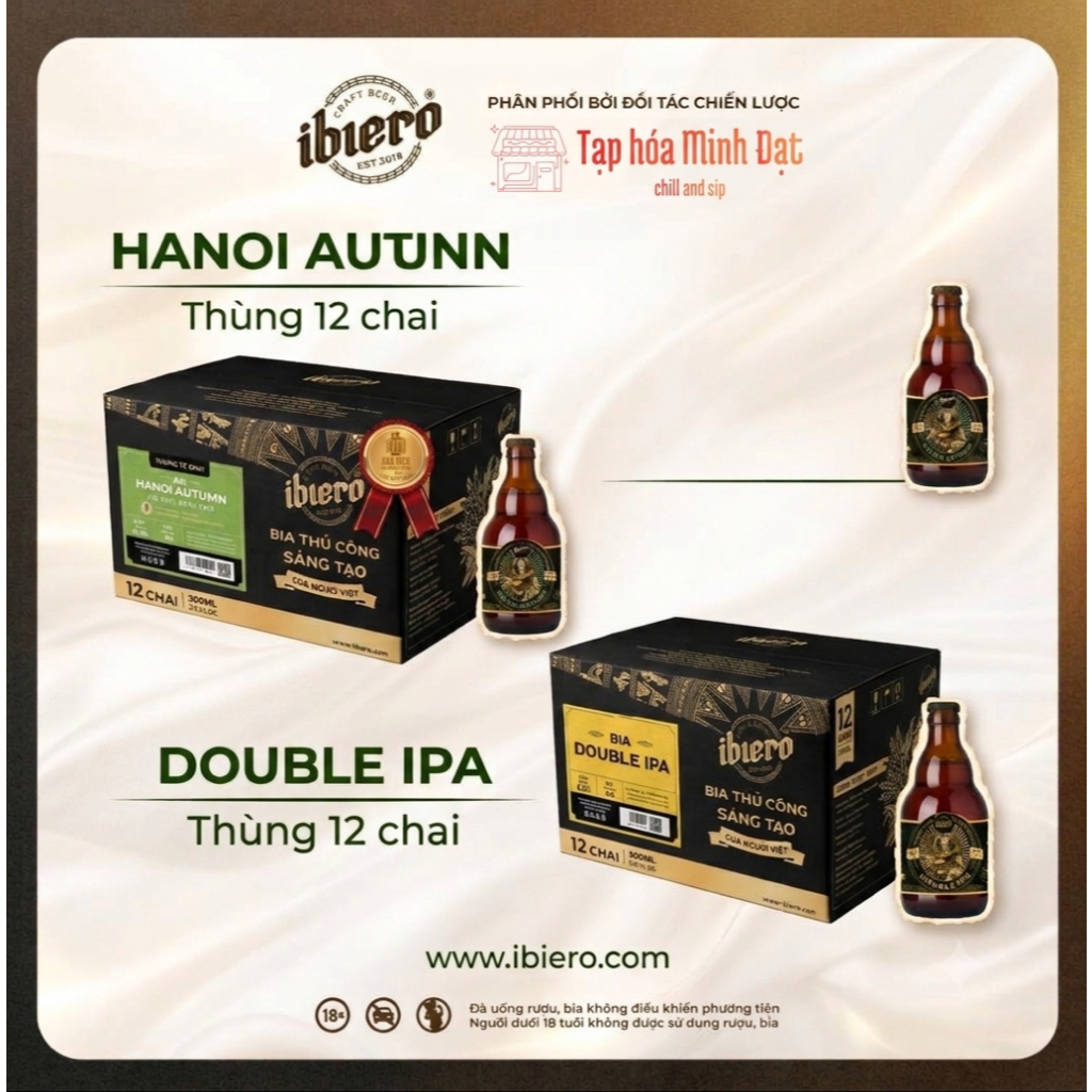 Bia Ibiero Hanoi Autumn 4.6% - Thùng 12 Chai x 330ml - Bia Thủ Công Cho Người Việt | Shopee Việt Nam