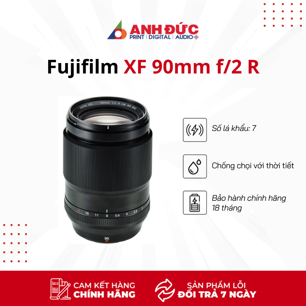 Ống Kính Fujifilm (Fujinon) XF 90mm F2 R LM WR Newseal - Bảo Hành 18 Tháng | Shopee Việt Nam