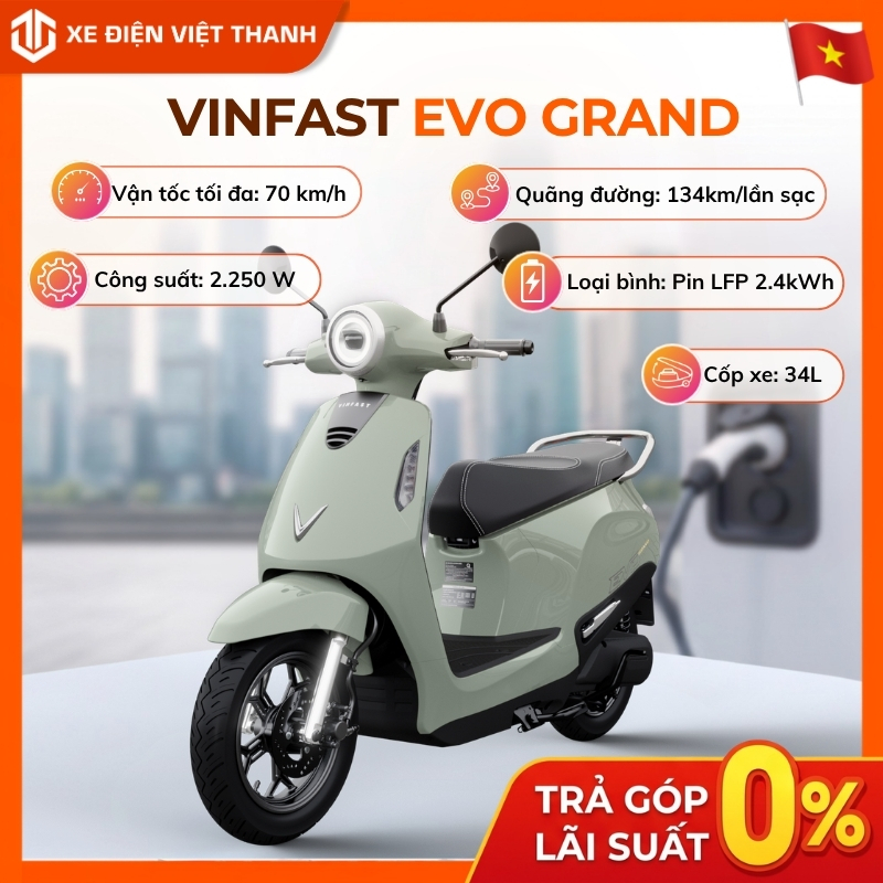 Xe Máy Điện Vinfast Evo Grand Chính Hãng | Shopee Việt Nam