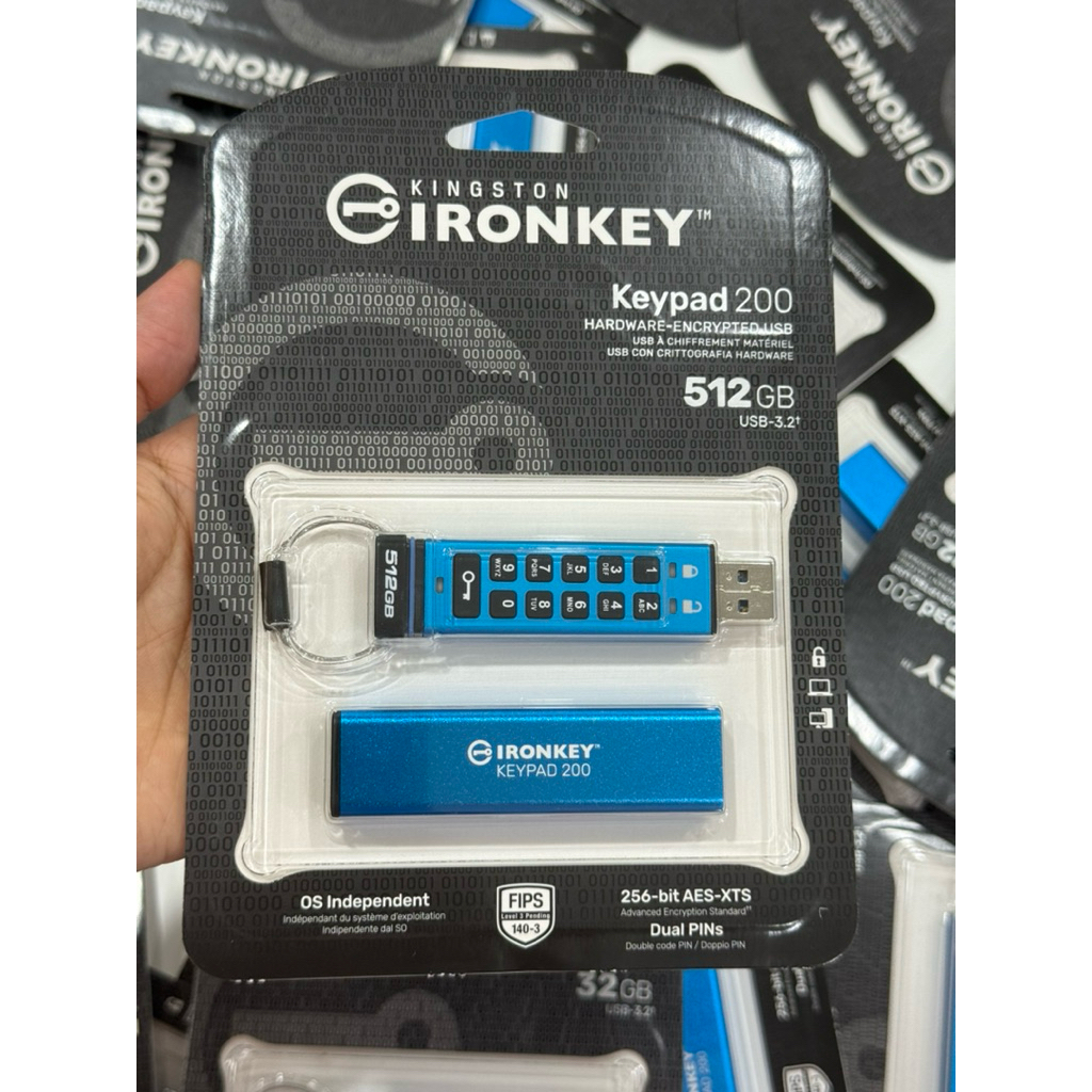 USB BẢO MẬT KINGSTON IRONKEY KEYPAD 200 Bảo hành chính hãng 36 tháng- 256GB | 512GB | Shopee Việt Nam