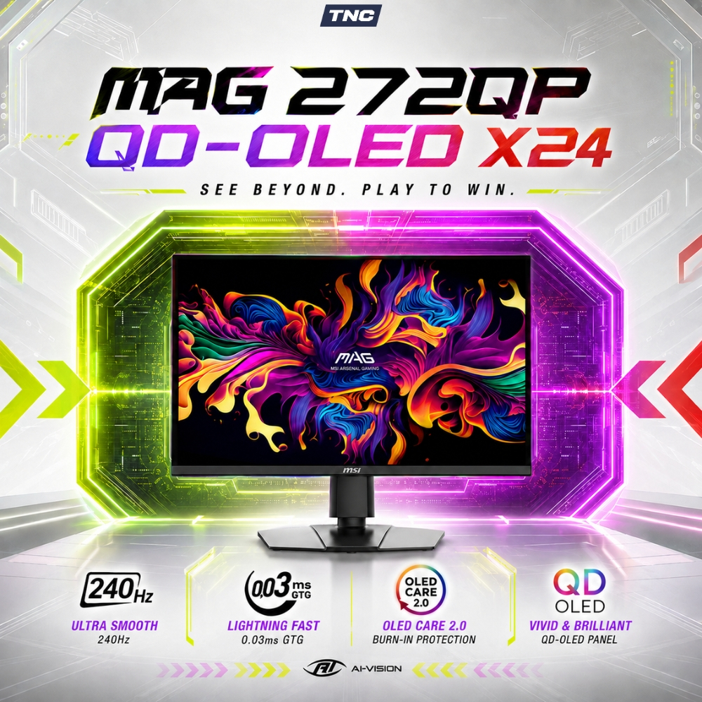 Màn Hình Gaming MSI MAG 272QP QD-OLED X24 27 Inch/ QD-OLED/ WQHD/ 240Hz/ 0.03ms - Bảo Hành 36 Tháng | Shopee Việt Nam