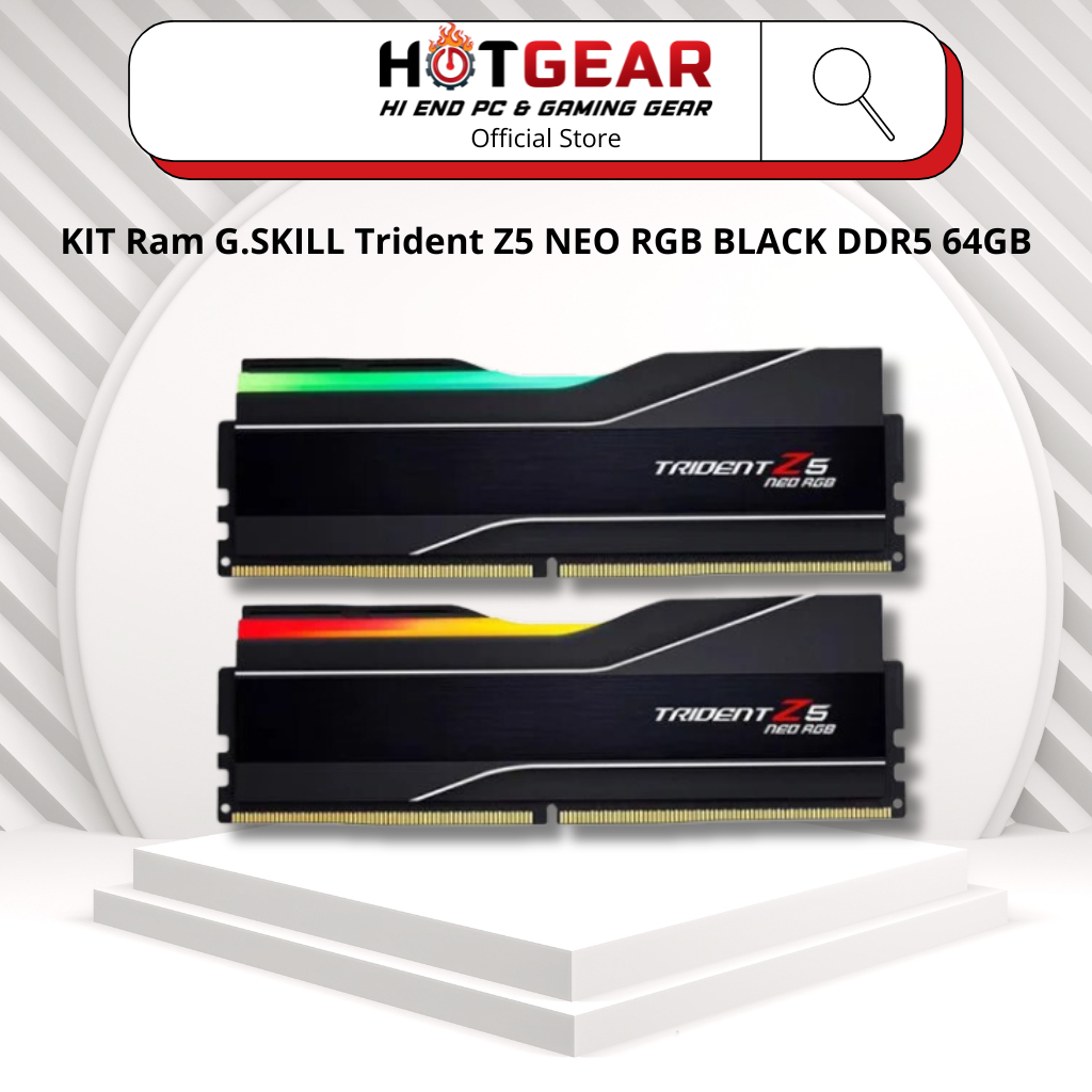 KIT Ram G.SKILL Trident Z5 NEO RGB BLACK DDR5 64GB (32GB x 2) 6000MHz CL30 ( AMD EXPO ) F5-6000J3040G32GX2-TZ5NR | Shopee Việt Nam