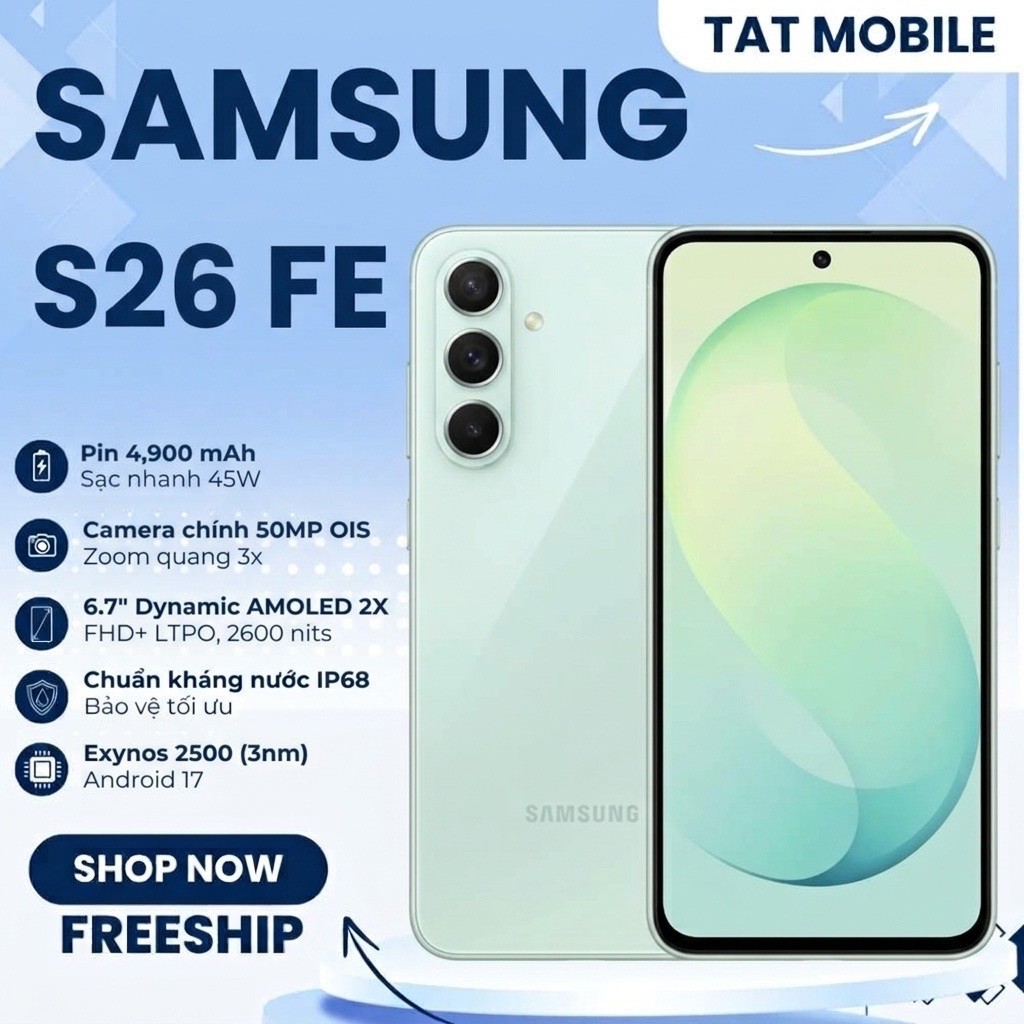Điện thoại Samsung Galaxy S26 Fe - Mới chính hãng | Shopee Việt Nam