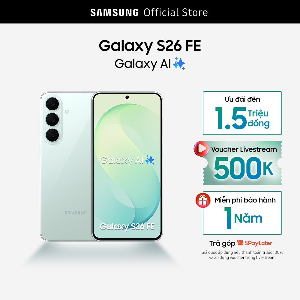 Điện Thoại Samsung Galaxy S26 FE 8+128GB | Shopee Việt Nam