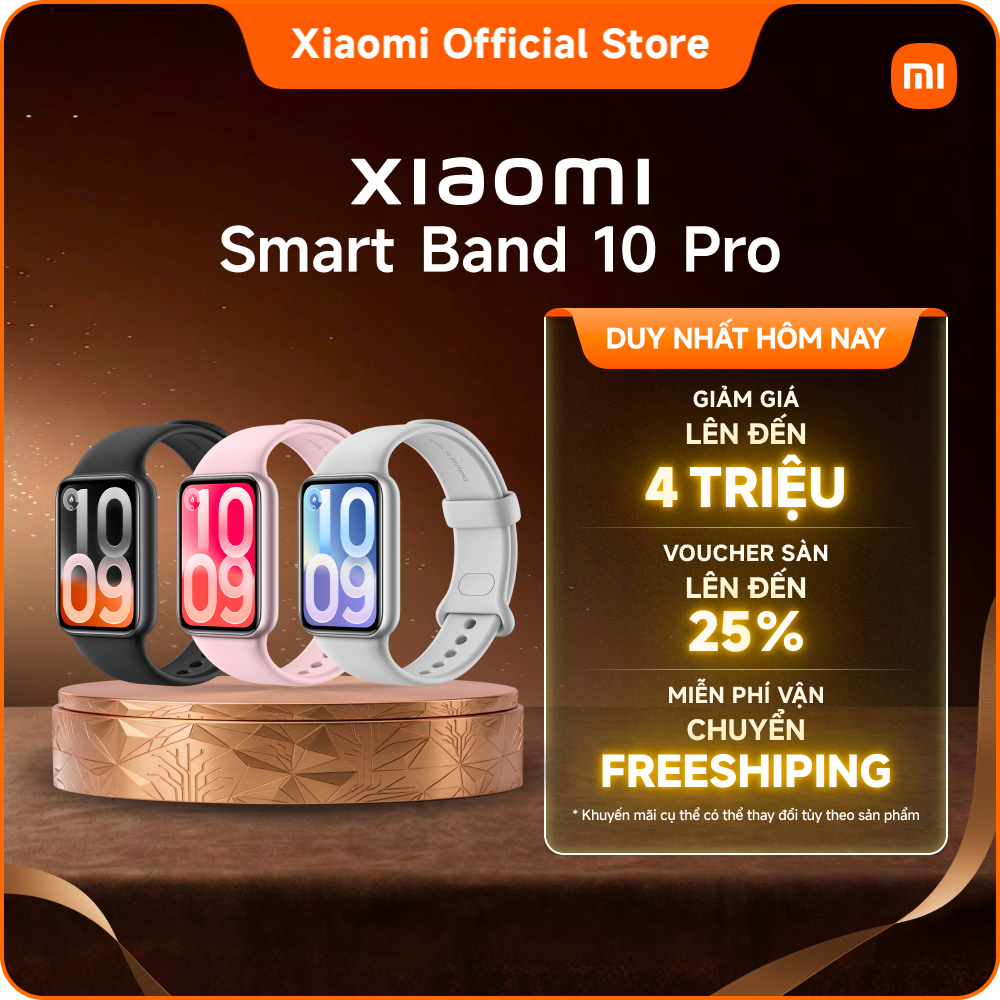 Đồng hồ thông minh Xiaomi Smart Band 10 Pro | Màn AMOLED 1.74" | Thời lượng pin lên đến 21 ngày