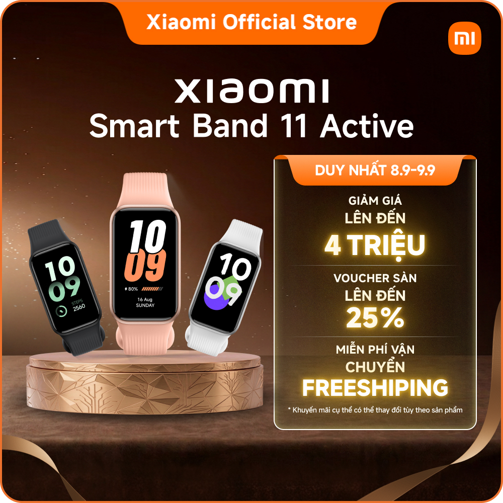 Vòng đeo tay thông minh Xiaomi Smart Band 11 Active I Thời lượng pin lên đến 21 ngày I Chống nước 5ATM