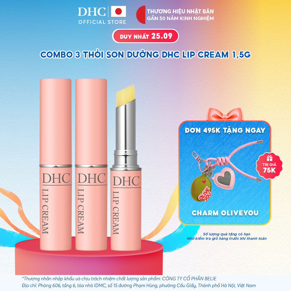 Combo 3 Thỏi Son Son dưỡng DHC Lip Cream