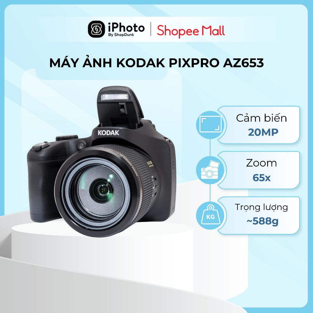 Máy Ảnh Compact KODAK PIXPRO AZ653 20MP Digital Camera with 65x Optical Zoom | Shopee Việt Nam