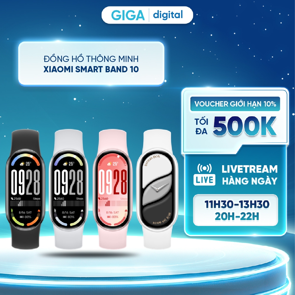 [MỞ BÁN] Đồng hồ thông minh Xiaomi Smart Band 11 - Band 10 - Màn hình Amoled 1.72" - Bluetooth 5.4