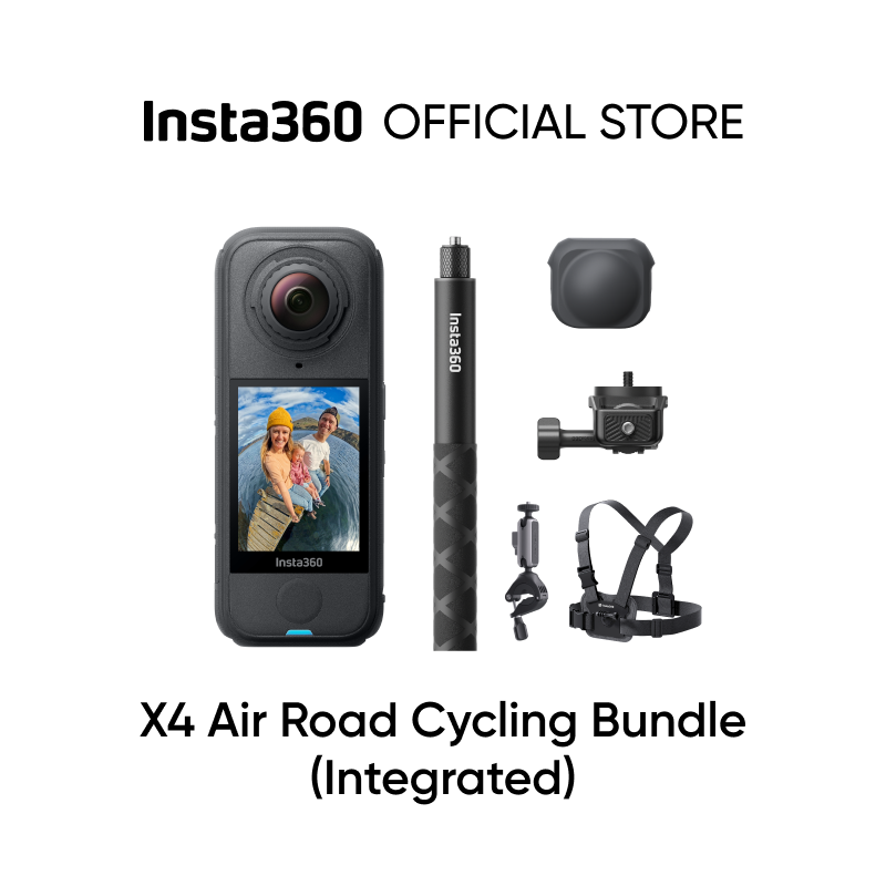 Insta360 X4 Air - Lightweight 165g 8K 360 Camera Invisible Selfie Stick Effect Replaceable Lenses Shoot First & Frame Later Built-in Wind Guard FlowState Stabilization AI-Powered App