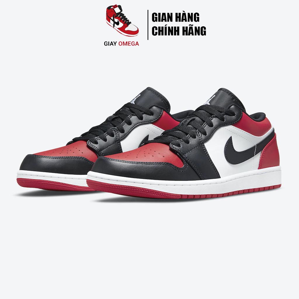 Giày Nike Air Jordan 1 Low Bred Toe 553558-612 - Giày Jodan 1 Chính hãng