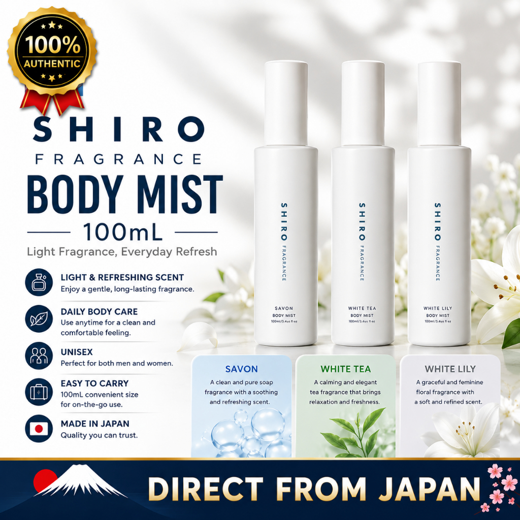 SHIRO Body Mist 100ml White Lily White Tea Savon Japanese Fragrance Mist Body Spray Made in Japan | Shopee Việt Nam