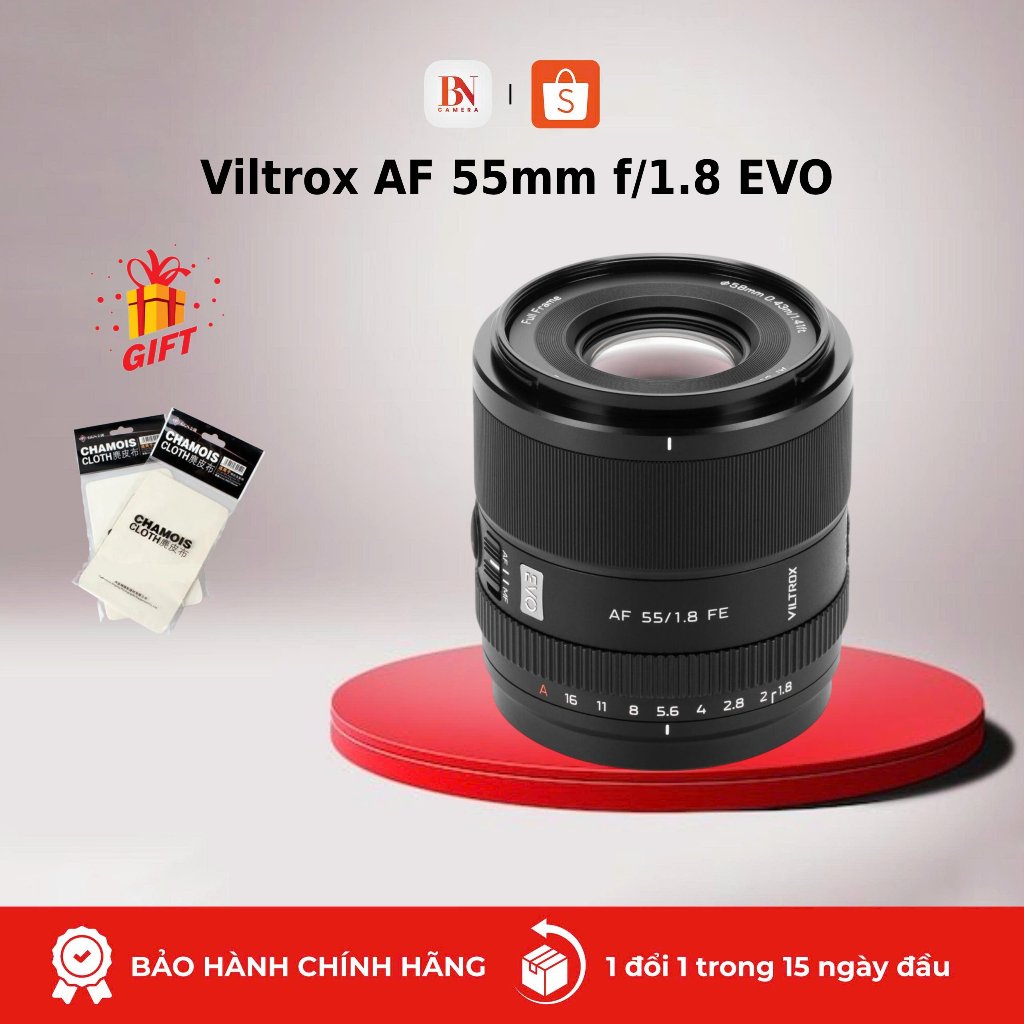 [Bảo hành 12 tháng] Viltrox AF 55mm f/1.8 EVO. Lens Fullframe Sony FE, for Nikon Z | Chính hãng | Shopee Việt Nam