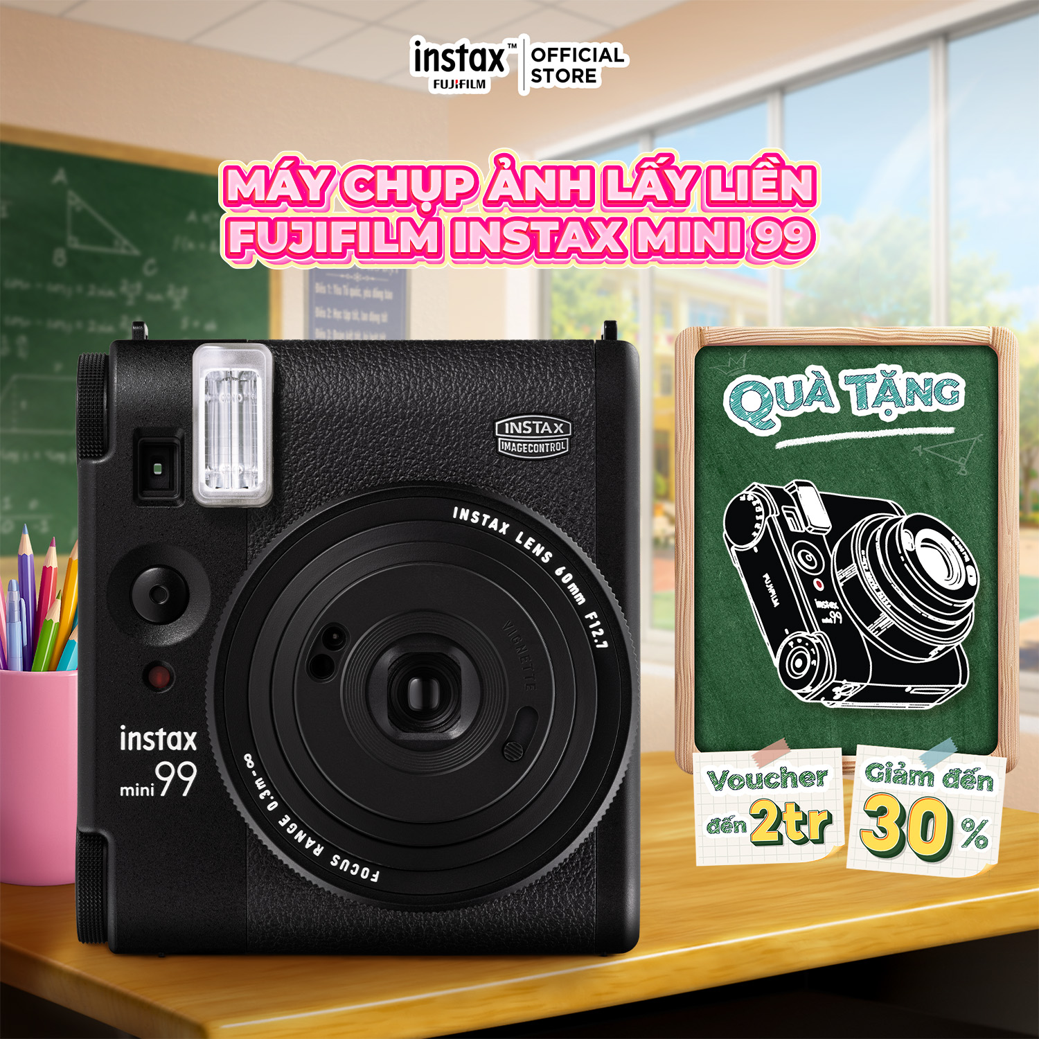 Máy Ảnh Chụp Lấy Liền Fujifilm Instax Mini 99 - Bảo Hành 12 Tháng